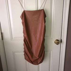 NWT FOREVER 21 FAUX LEATHER DRESS SZ L